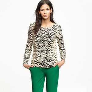 J. Crew Cheetah Print Blouse